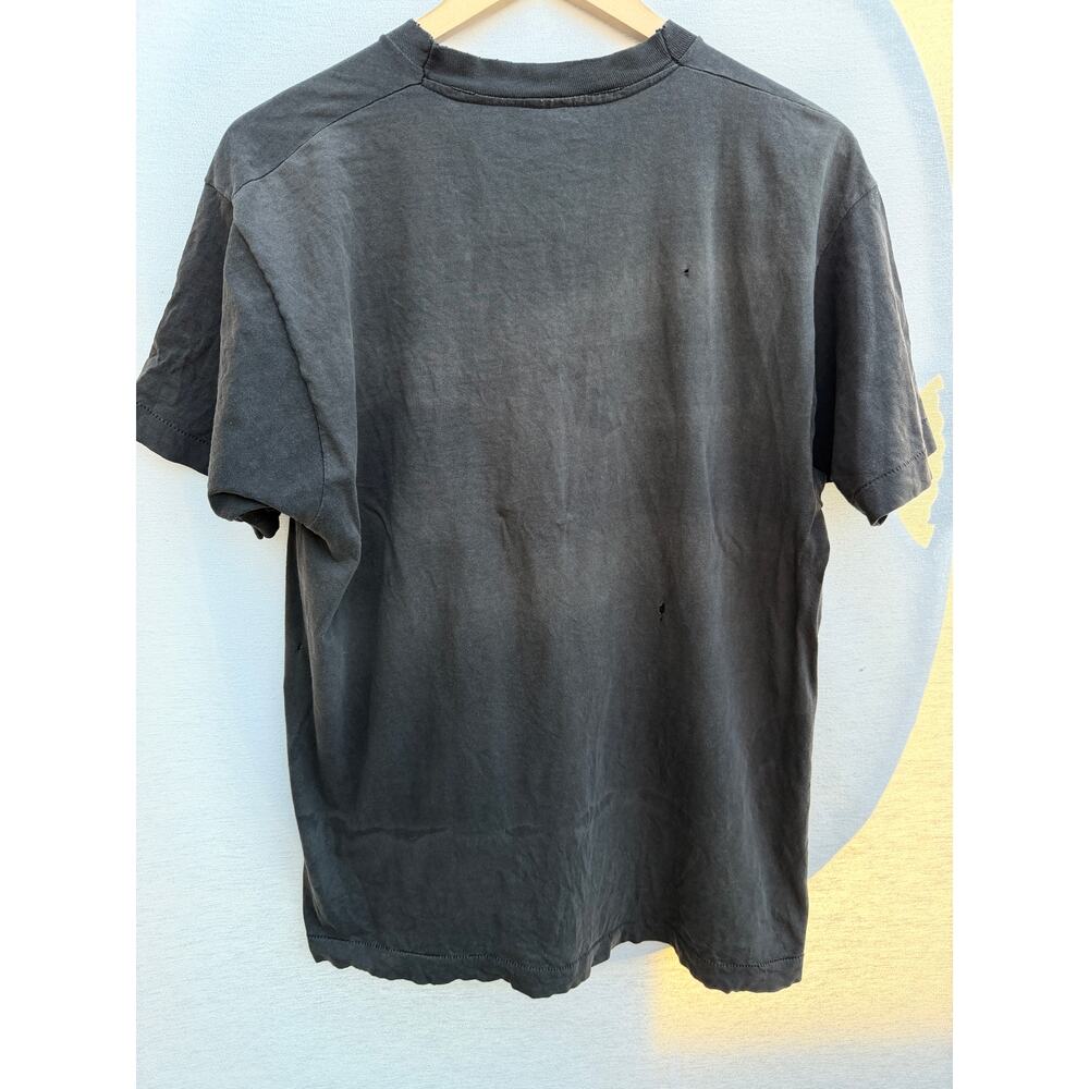 Vintage Graphic Pocket T Shirt Scott’s Graphic Tee Mens L Gray Distressed - Picture 6 of 10